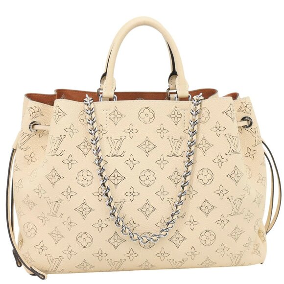 Louis Vuitton Bella Mahina Leather Tote Bag Cream - Picture 4 of 14